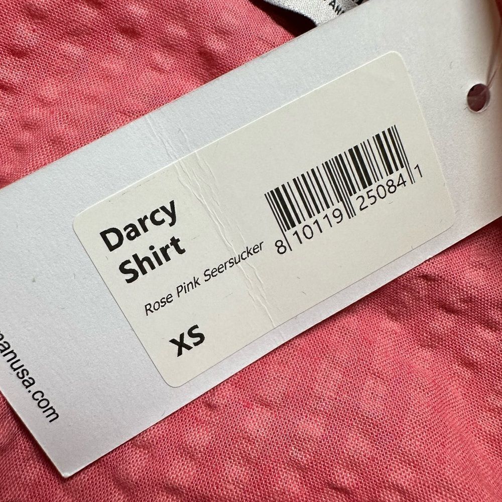 NWT Harshman Women’s Darcy Rose Pink Seersucker Ruffle Blouse Top Oversized- - Picture 5 of 14